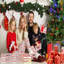 Arbre de Noël illuminé 4 pi avec base scintillante, 100 lumières DEL multicolores, baies rouges, pommes de pin, branches pleines en PE / PVC, pot lumineux festif