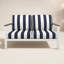 Causeuse d'extérieur en métal avec coussin Sunbrella Townsend Chatwin-1436064217