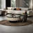 Round microcrystalline stone coffee table-110943647