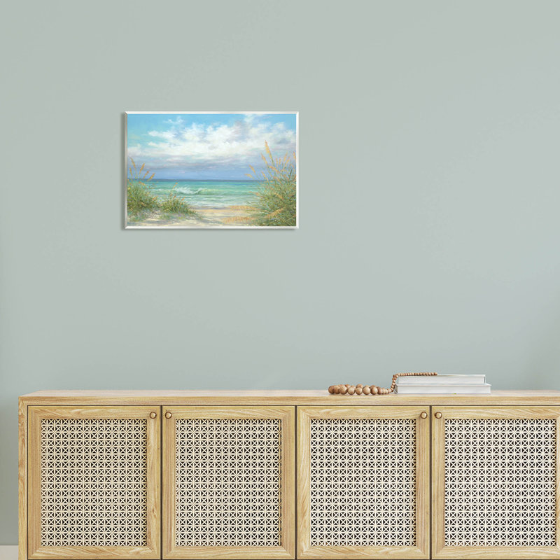 «Sea Shoreline Horizon Scenery» par Martin Figlinski - peinture sans cadre sur panneau de fibres à densité moyenne