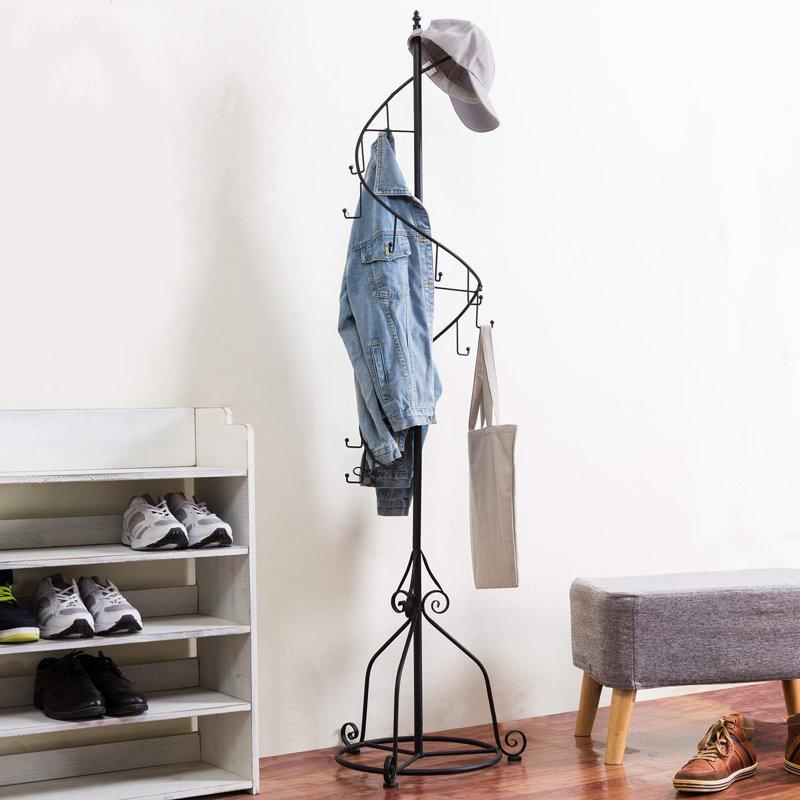 Metal Freestanding 14 - Hook Coat Rack
