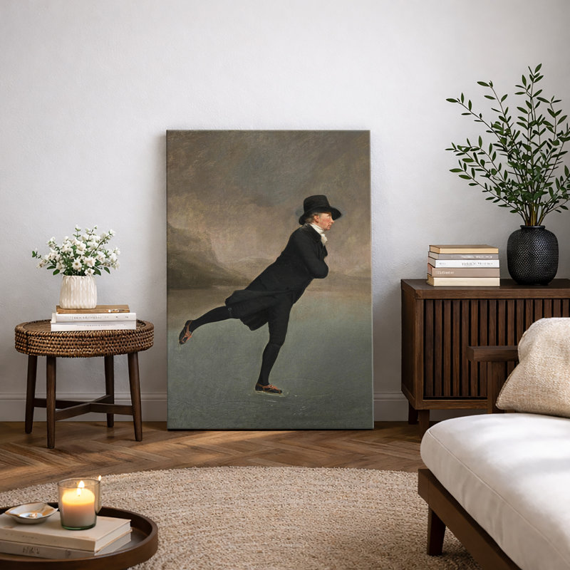 «Classic Gentleman Ice Skater», œuvre d'art classique, impression de giclée sur toile encadrée, H 36 po x l 24 po x P 1,5 po