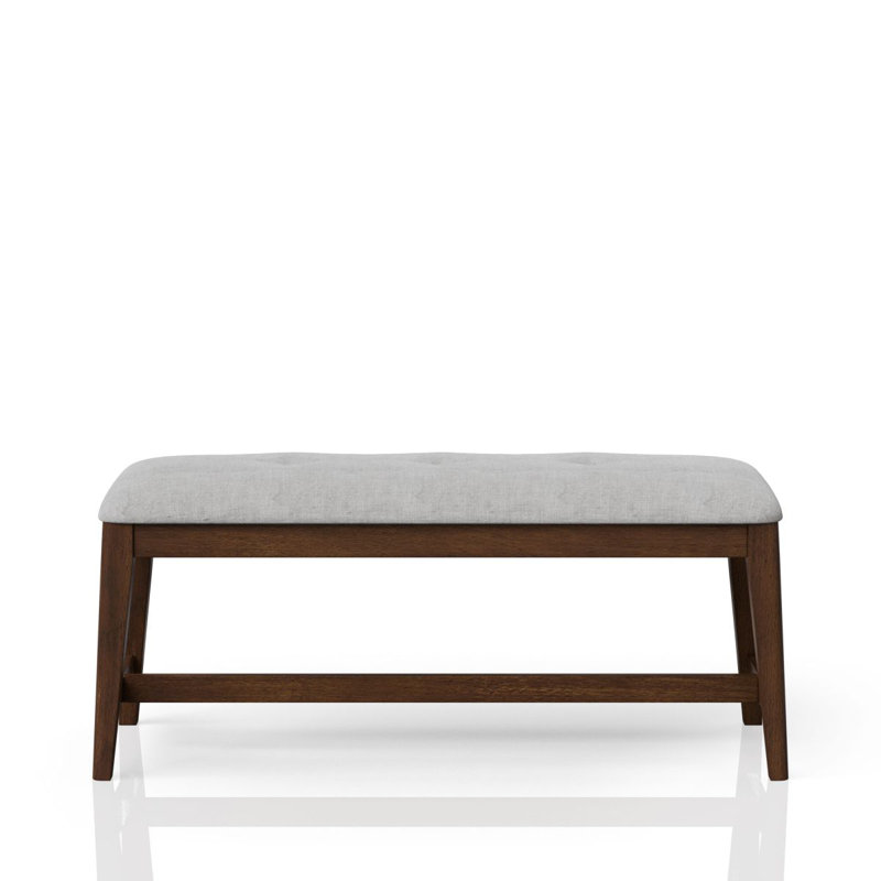 Backless Upholstered Dining Bench Mid-Century Seating
