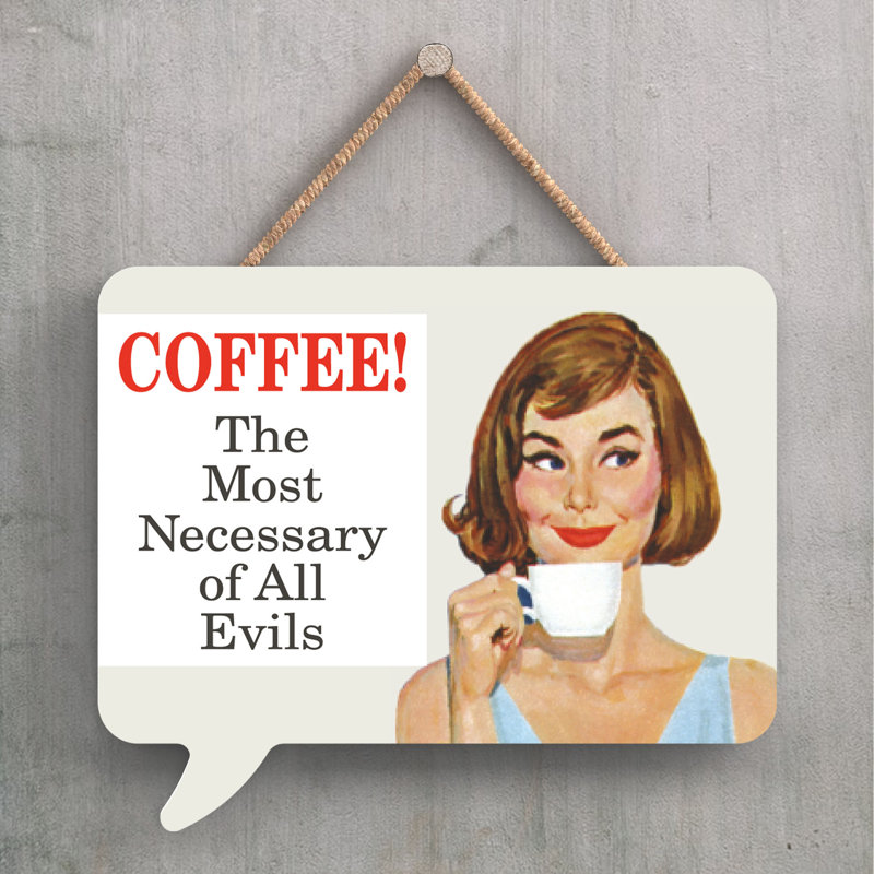 Pinup Coffee Necessary - Print on MDF