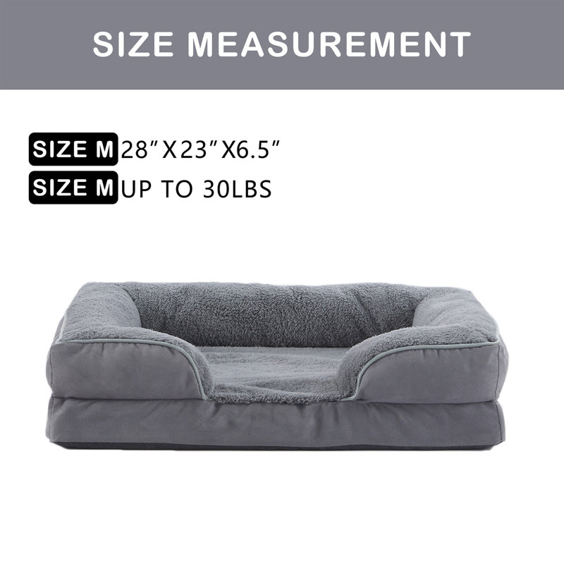 Canapé-lit Daquel, Moyen (l 23 po x P 28 po x H 6,5 po), Gris foncé