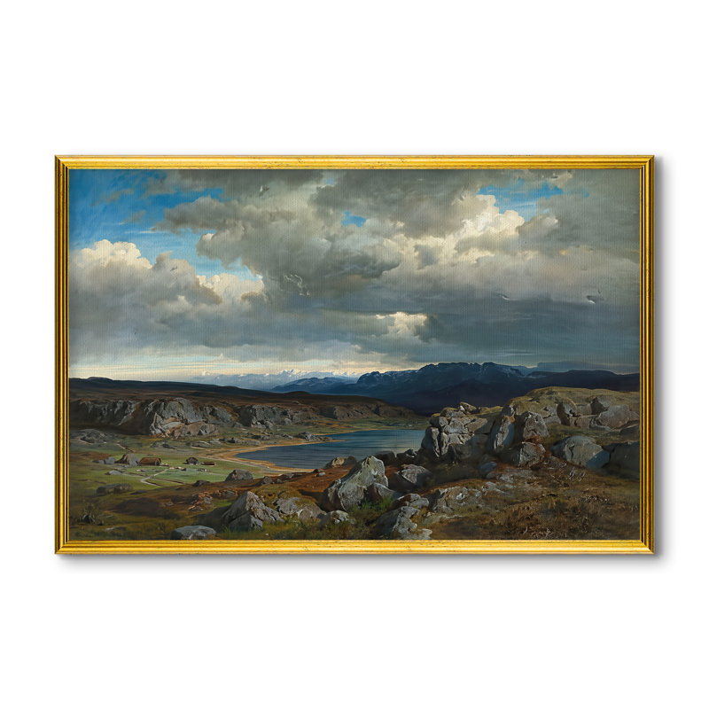 Hautes Terres norvégiennes, 1857 - Hans Gude - Toile encadrée sur mesure, 28x40 INNER SIZE, Framed Canvas