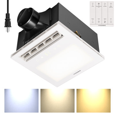 160CFM 1800W PTC Bathroom Exhaust Fan with Light and Heater