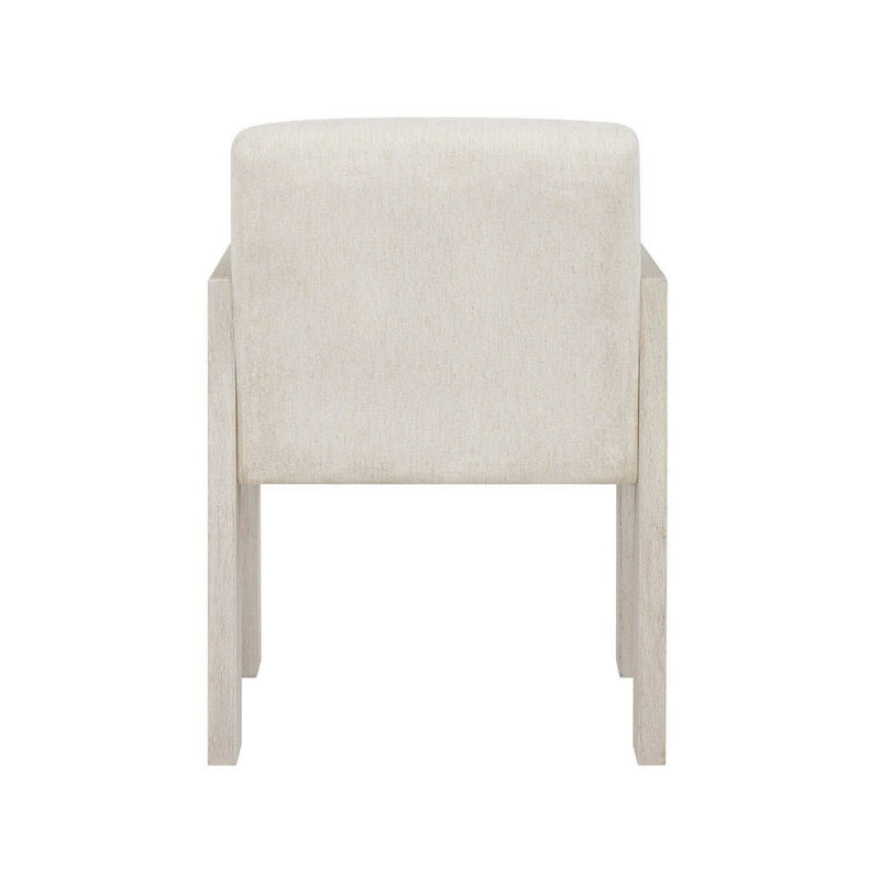 Modern Mist Oak Upholstered Levi Oyster Fabric Arm Chair 23" Wide 26" Deep 33" High