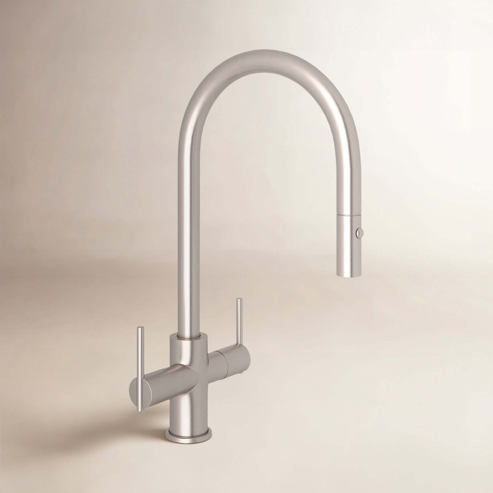 Jordon Two Handle Pull-Down Kitchen Faucet, Satin Nickel