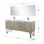 Meuble-lavabo double avec comptoir en quartz