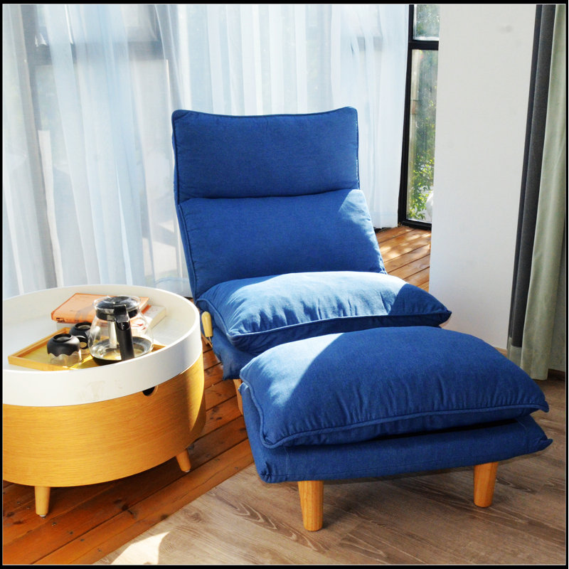 Fauteuil de loisir avec balcon Lazy, Bleu très foncé