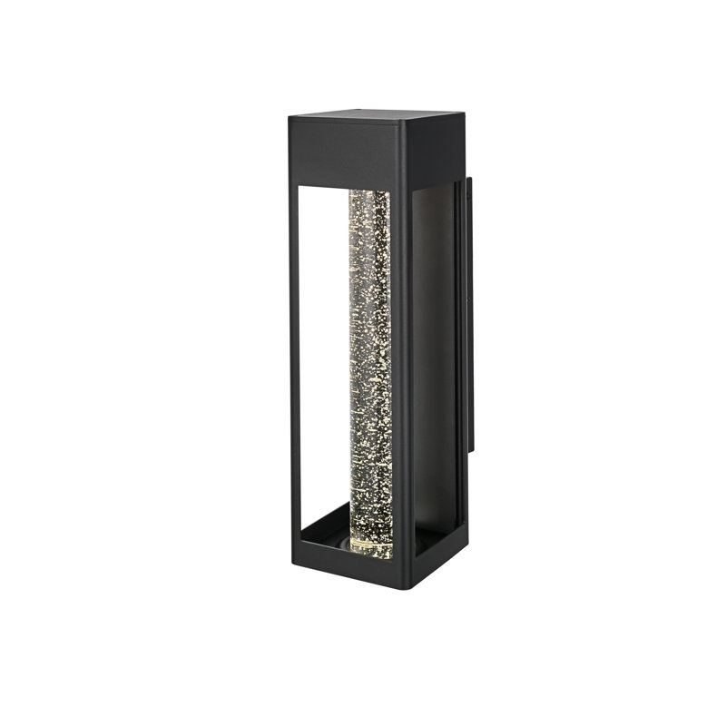 Olyssa  LED Outdoor Wall sconce in Black, 19" H x 5.5" W x 6.5" D