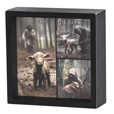 Dessus de table 2 côtés Art Good Shepherd 6 x 6