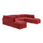 Canapé modulaire de coin symétrique de 129 po avec repose-pieds Arvill Amuri-1896113696