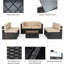 Wicker 6 - Person Garden Lounge Set with Cushions