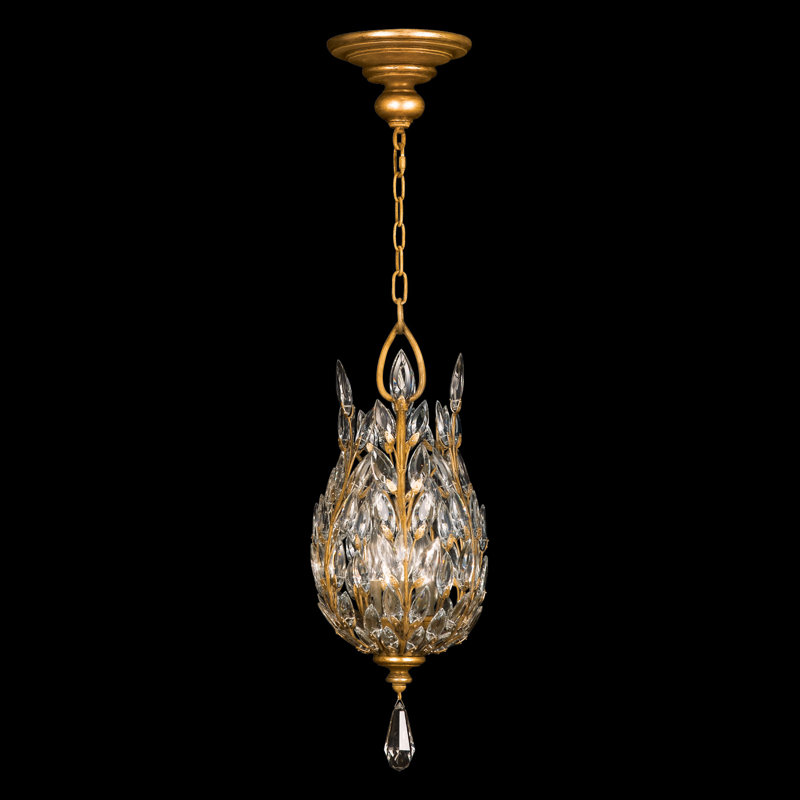 Crystal Laurel 3 - Light Unique/Statement Pendant, Gold, 804640-2ST