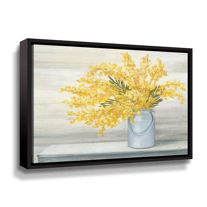 Golden Fall Cuttings Crop - peinture sur toile, H 18 po x l 24 po x P 2 po, Cadre noir