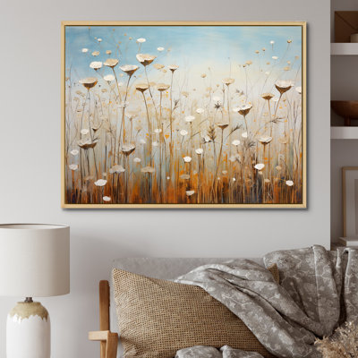 Minimalisme prairie magique sur toile