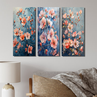 Pink Blue Garden Of Dreams Dogwood I - Dogwood Wall Art Collection