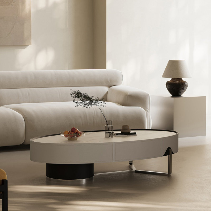 Table basse ovale moderne et simple