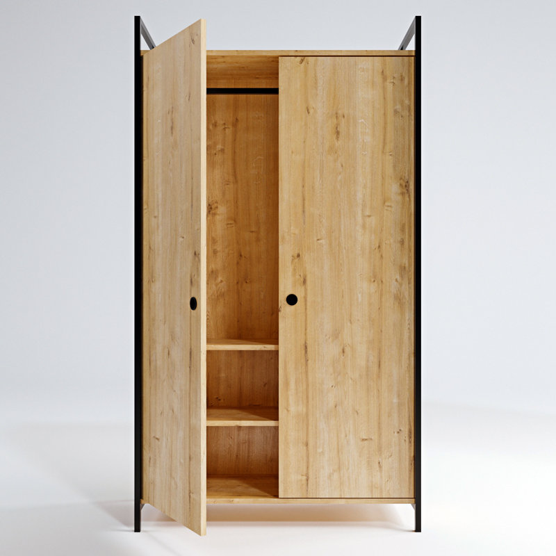 Anneliese 2 Door Manufactured Wood Wardrobe