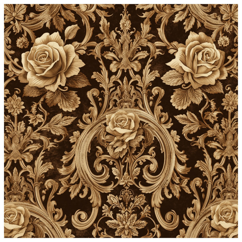 Tapis de bain Ornate Floral Roses, L 34 po x L 21 po