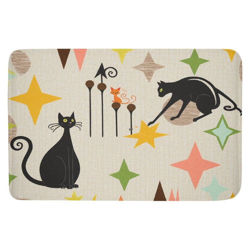 Tapis pour salle de bain Cat & Star, 16 x 24