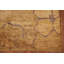 Tapis abstrait floral doré 7 x 10