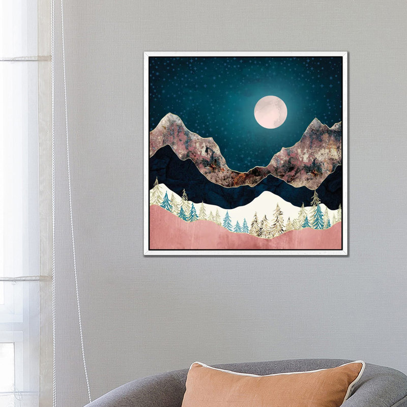 Pine Vista - Print on Canvas, 66.04 cm H x 66.04 cm W, White Framed