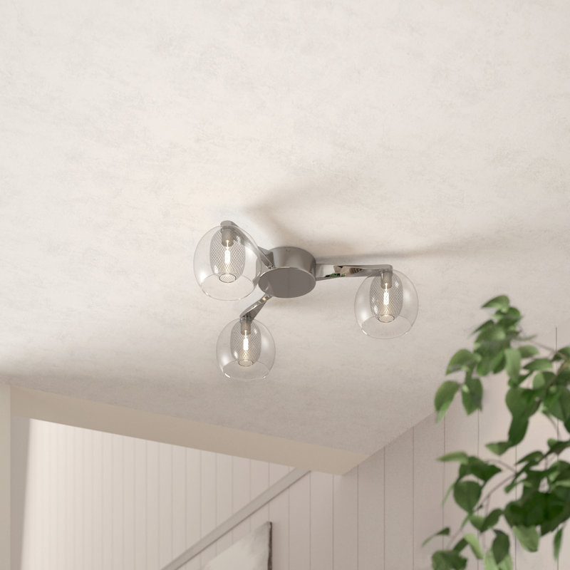 Justus Flush Mount, Chrome