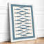 Mackerel Study Japandi - Framed Print-128482054-128482077