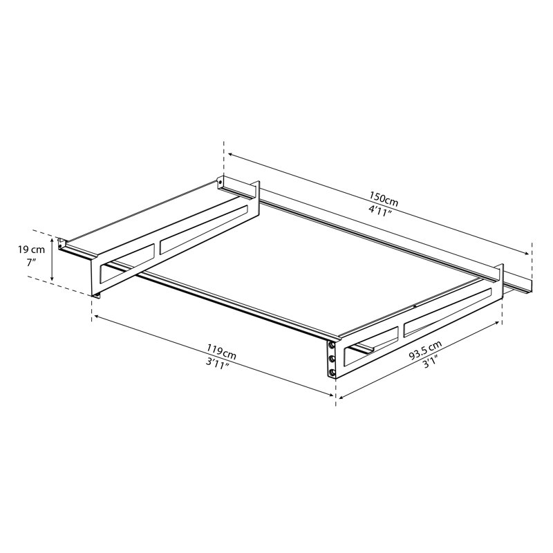 1.5m W x 1m D Door Canopy