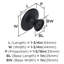 Poignée d'armoire noire matte de 1/4 po (44 mm) Inspirations - paquet de 10-111778386-111778385