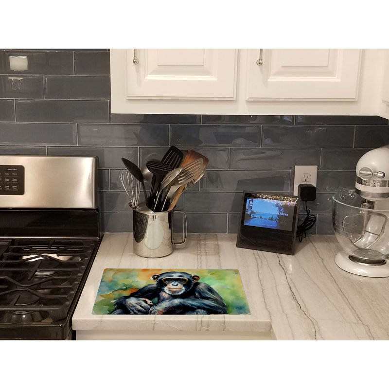 Chimpanzee Glass Cutting Board Large