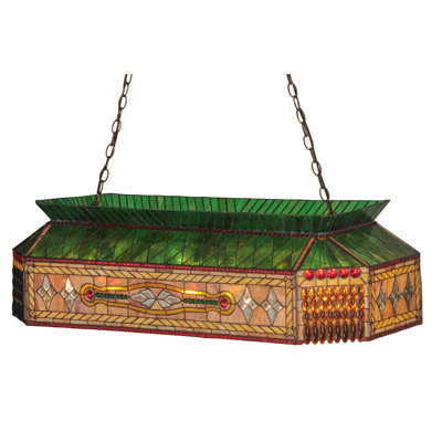 Gold Fringe Oblong 9 - Light Pendant