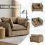 Fauteuil d'appoint avec repose-pieds 44,49 po Heffernan-1164779249