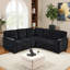 81" L-Shaped Pull Out Sofa Bed – 5-Seat Sectional Sleeper Couch with Storage Seat, USB & Type-C Charging, Cup Holders – Convertible Chenille Sofa for Living Room, Apartment, Guest Room-1612188050