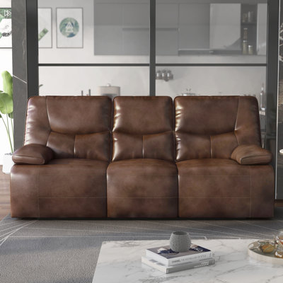 Randale 89.75'' Faux Leather Power Reclining Sofa