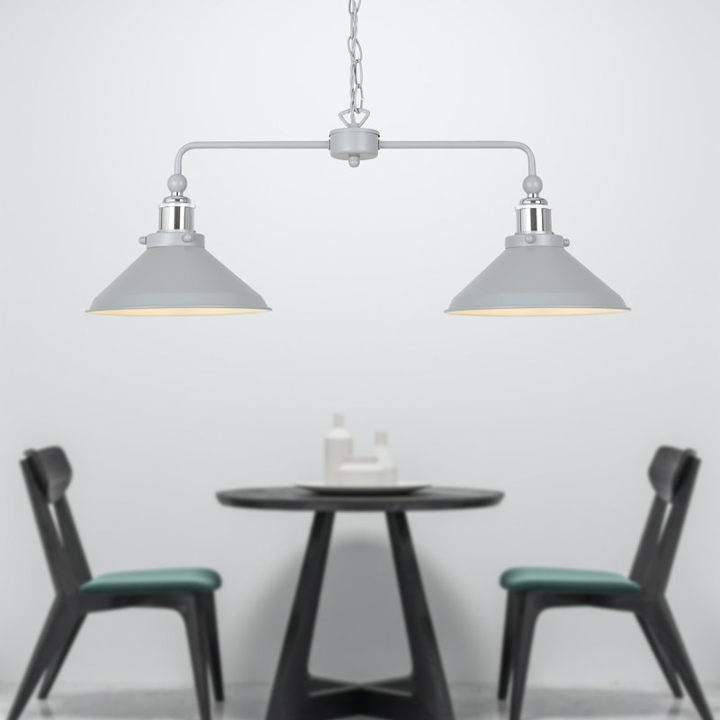 Angelique 2 - Light Kitchen Island Pendant, Flint Grey
