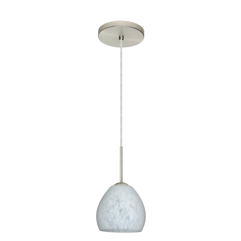 Eynesil 1 - Light Single Pendant, Xenon or Incandescent, Satin Nickel, Carrera