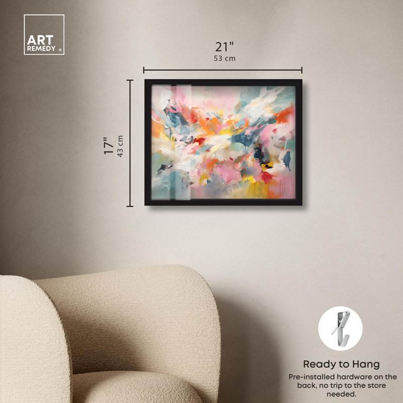 Radiant Dusk II Shadowbox Print Bright Decor par Art Remedy, H 17 po x l 21 po, Noir