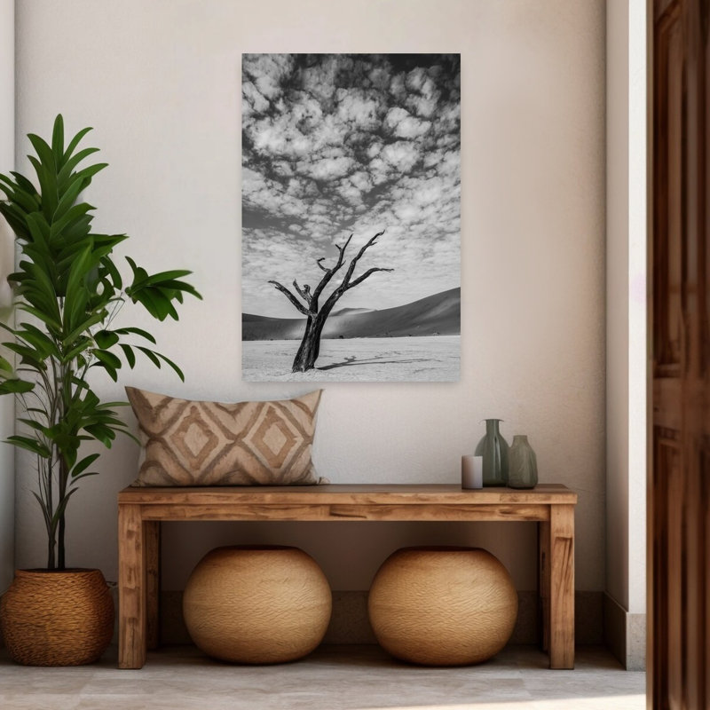 Art contemporain, paysage dramatique minimaliste, nature tranquille, H 24 po x l 16 po