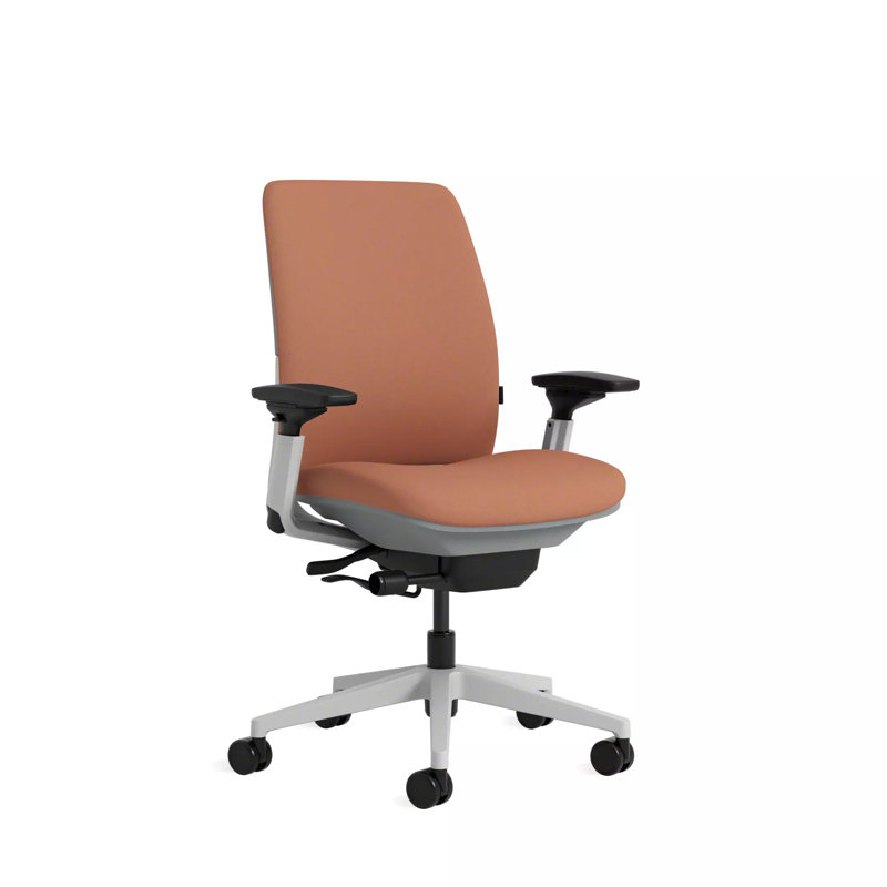 Steelcase Amia Ergonomic Task Chair, Carpet, Seagull, Persimmon