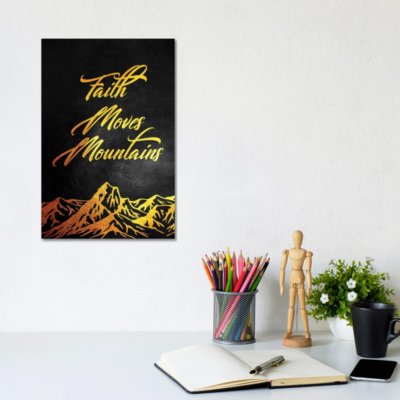 Faith Move Mountains II by Adrian Baldovino - Wrapped Canvas Print, 20.32 cm H x 30.48 cm W