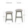 Dorreen Wood And Upholstered Square Backless Adjustable Height Swivel Stool