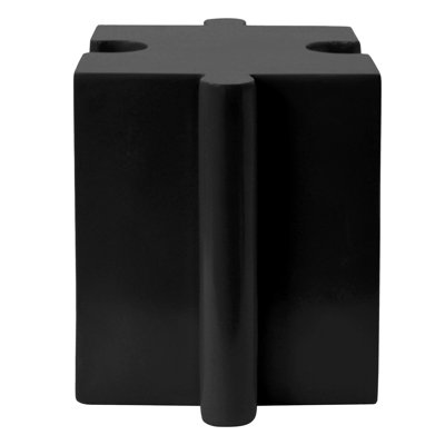Puzzle Art Side Table, Modular Concave Edge MGO Table - Buy Singles Or Combine For Custom Layouts, Indoor & Outdoor,Black Color