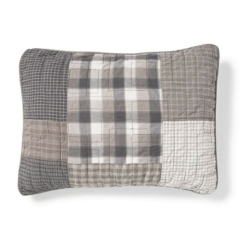 Donna Sharp Smoky Square Pieced Cotton Quilted Standard Sham