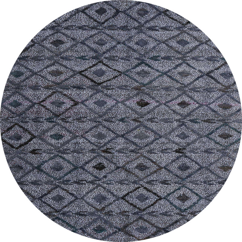 Abeeda Wool Abstract Indoor Rug, Round 3'
