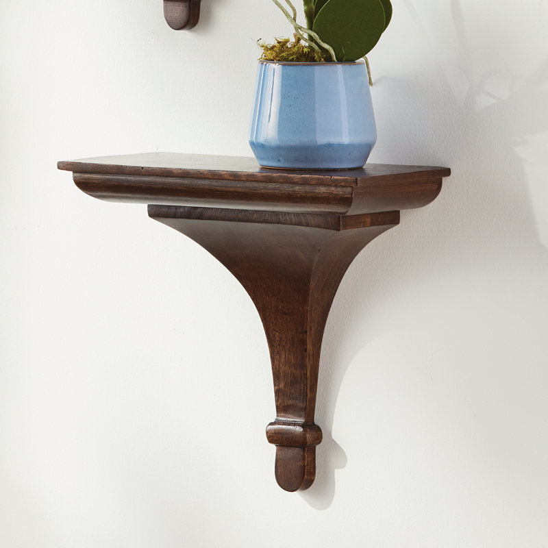 Grishilde Accent Wall Bracket, 9'' H X 9.75'' W X 4.5'' D, Brown