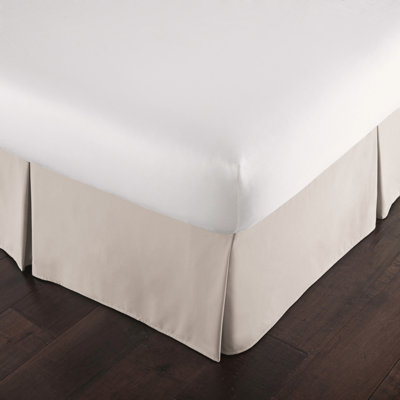 Southshore Fine Linens Vilano Pleated Bed Skirt, Double-Brushed Microfiber 15-Inch Drop Bed Skirt with Pleated Design, Machine Washable, Queen, Taupe